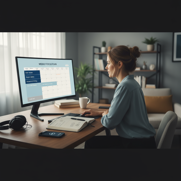 How to Create a Weekly “Focus Plan” That Protects Your Time from Interruptions and Meetings